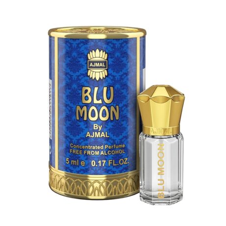 Blue Moon Concentrated Attar Oil – A 5ml bottle of alcohol-free fragrance with fresh aquatic, floral, and musky undertones.