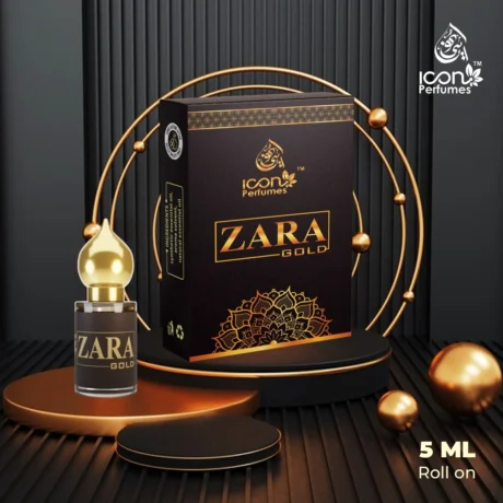 Icon Zara Roll On Luxury Concentrated Attar Oil – 5ml | Alcohol-free perfume oil with floral, fruity, and musky notes.