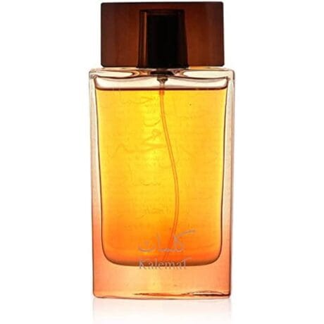 Person applying Arabian Oud Kalemat perfume in stylish