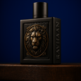 A bold and powerful fragrance with a striking lion emblem.