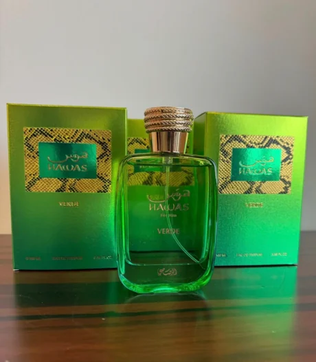 Rasasi Hawas Verde EDP 100ml men’s perfume with fresh citrus, green apple, aromatic herbs and musky amber base